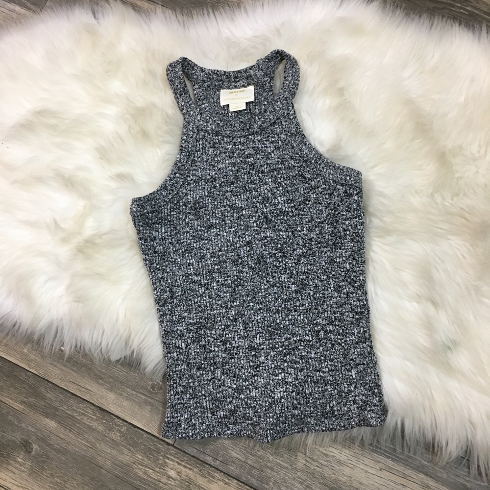 Maeve by Anthropologie grey herringbone knit tank top - Picture 2 of 8